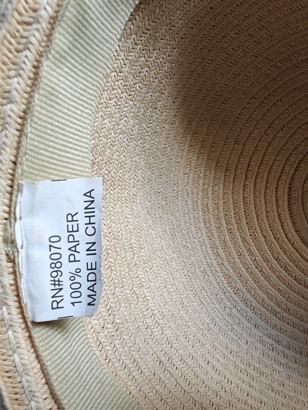 Source Unknown Braided Straw Sun Hat - Beige